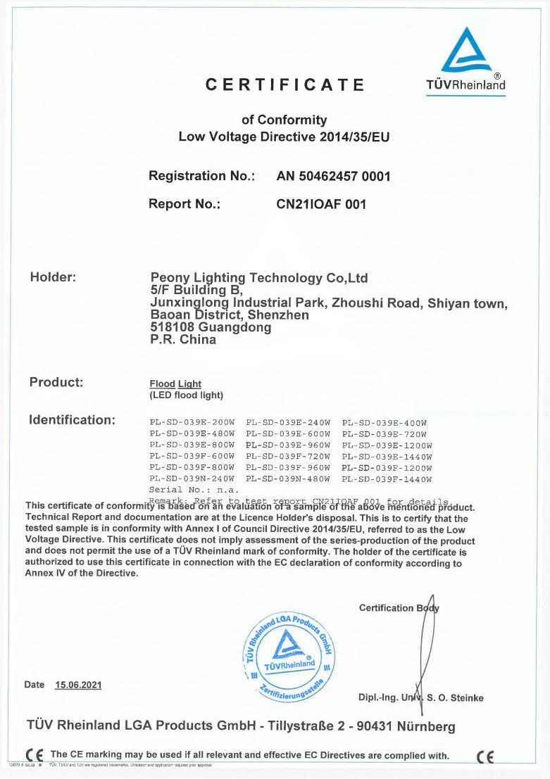 LED flood light,TUV-CE-LVD.jpg